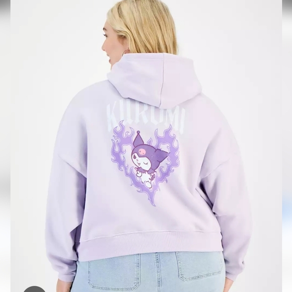 Kuromi Sanrio Pastel Purple Full Zip Hoodie Jacket M - Picture 1 of 14